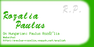 rozalia paulus business card